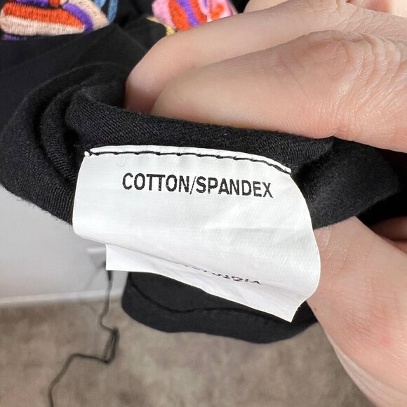 Eshakti Floral Embroidery Cotton Jersey Fit & Flare Dress Plus Size 1X / 16W - Picture 7 of 11